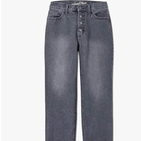 High-Rise Vintage Straight Cropped Jeans - Picture 1 of 5